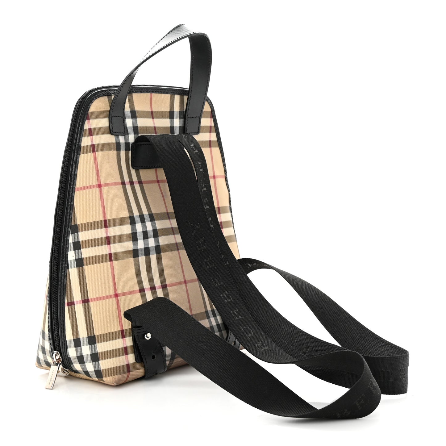 Canvas House Check Backpack Black