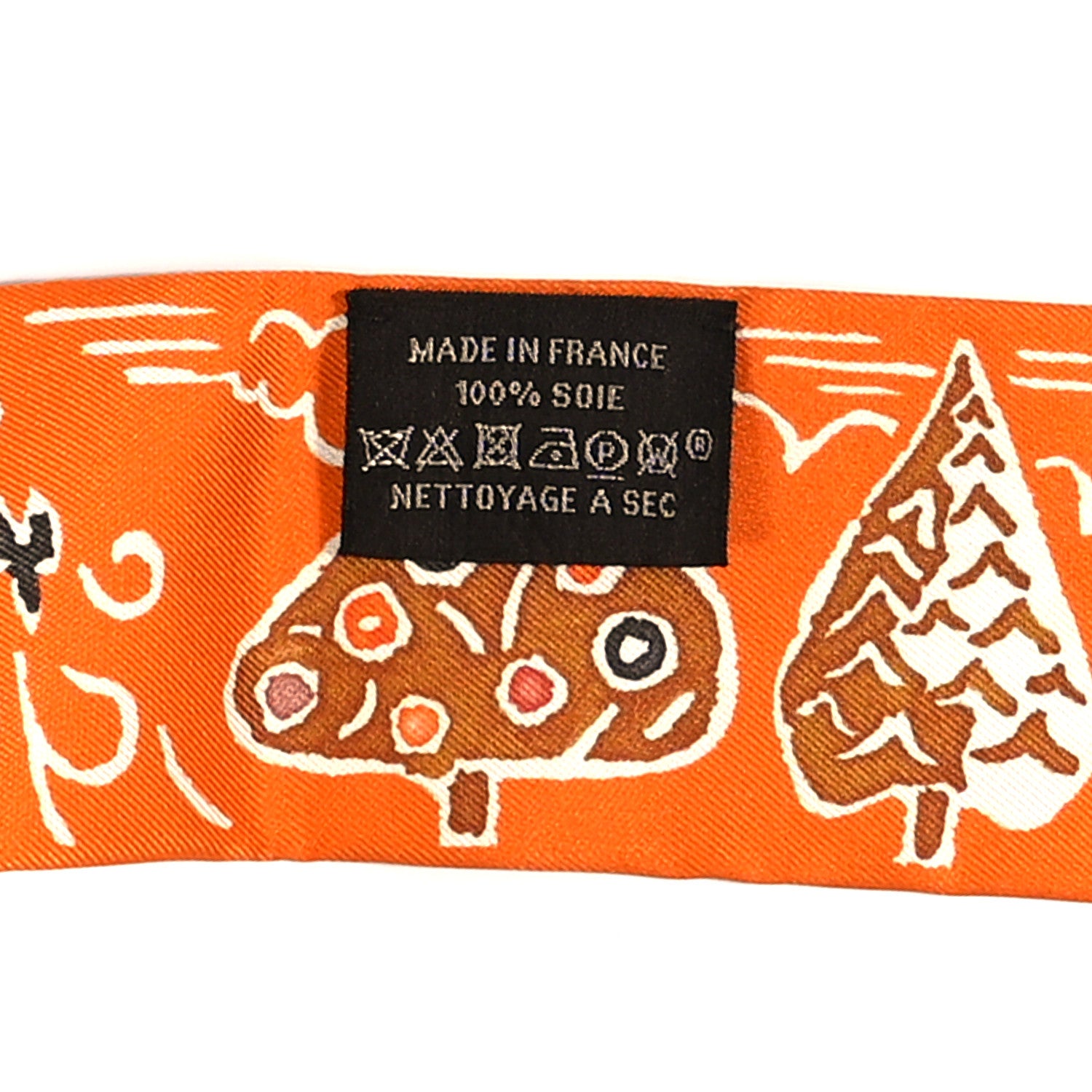 Hermes Silk Isola Di Primavera Twilly Potiron Bleu Tabac 4 of 4