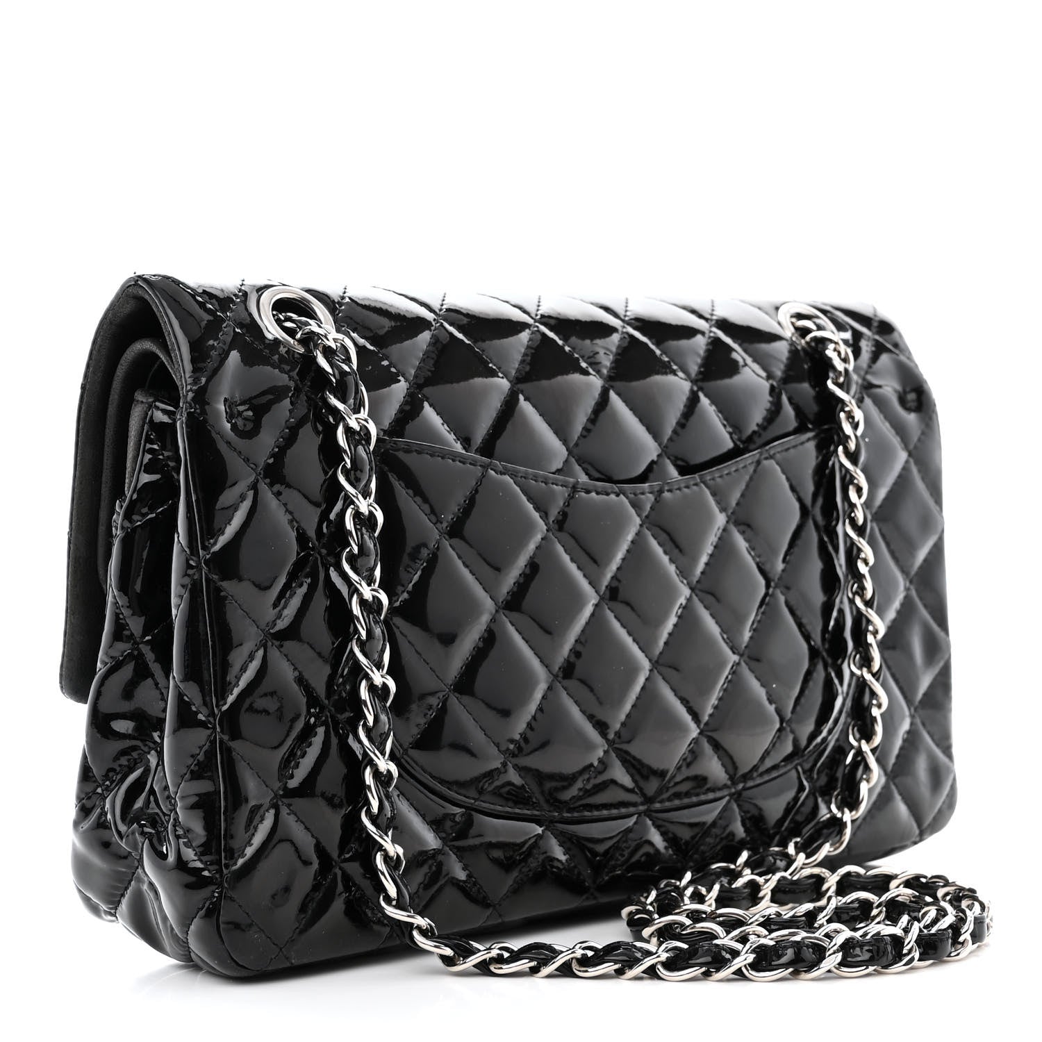 Chanel Patent Quilted Medium Double Flap Black 3 of 15
