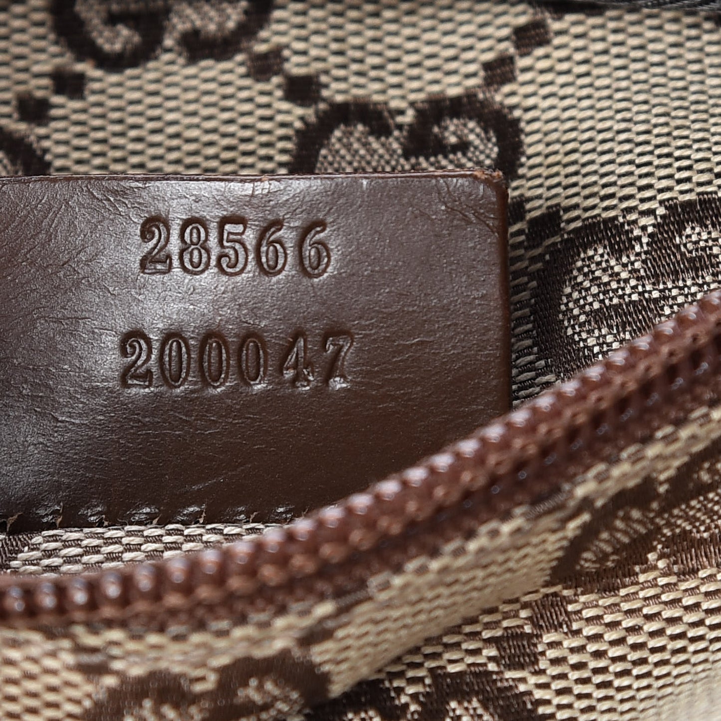 GG Monogram Double Pocket Belt Bag Brown