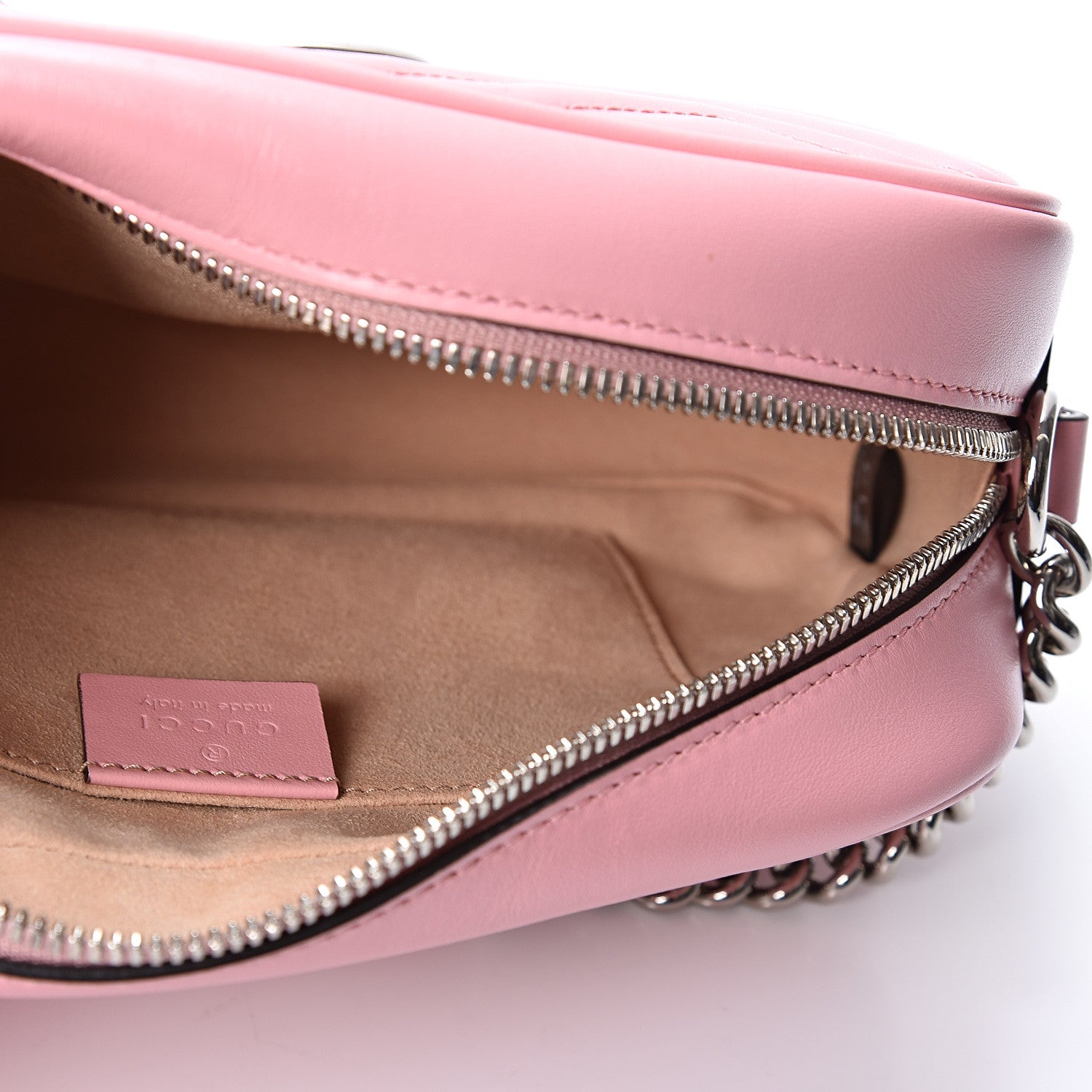 Gucci Calfskin Matelasse Small GG Marmont Chain Shoulder Bag Wild Rose 4 of 10
