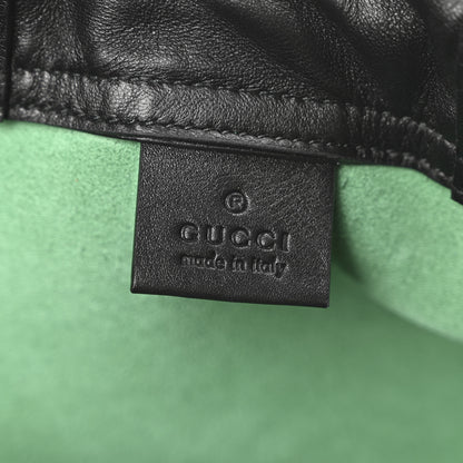 Gucci Grained Calfskin Logo Drawstring Backpack Green 7 of 11