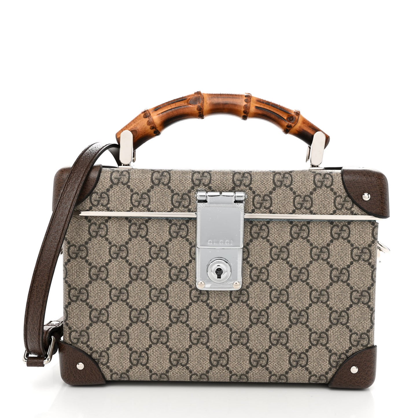 GG Supreme Monogram Globe-Trotter Beauty Case Brown