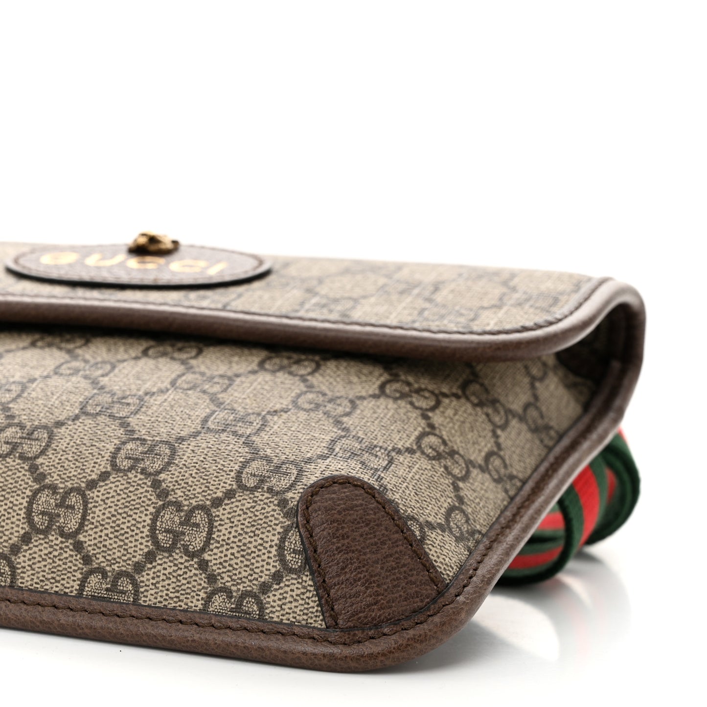 GG Supreme Monogram Neo Vintage Web Belt Bag Brown