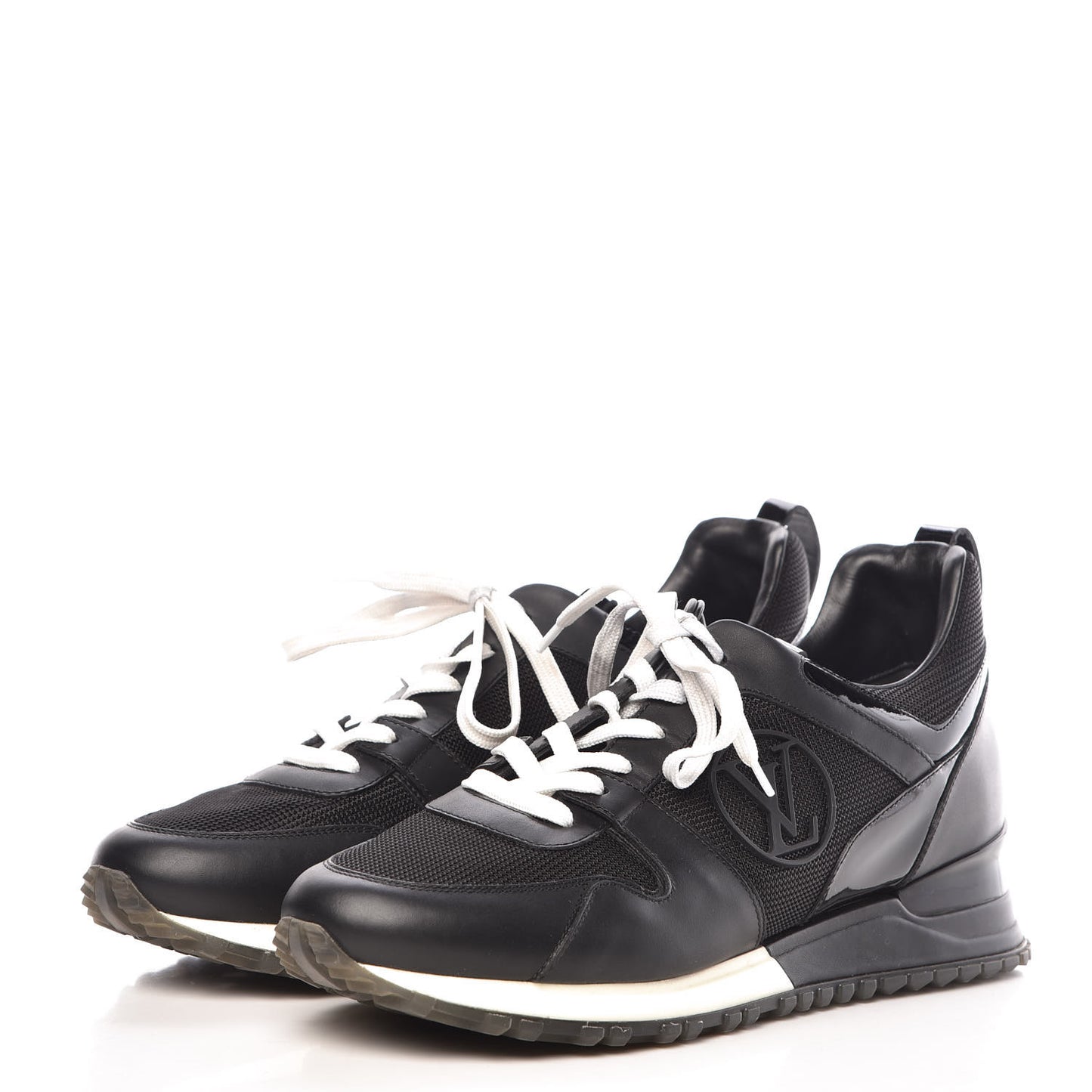 Calfskin Run Away Sneakers 40 Black