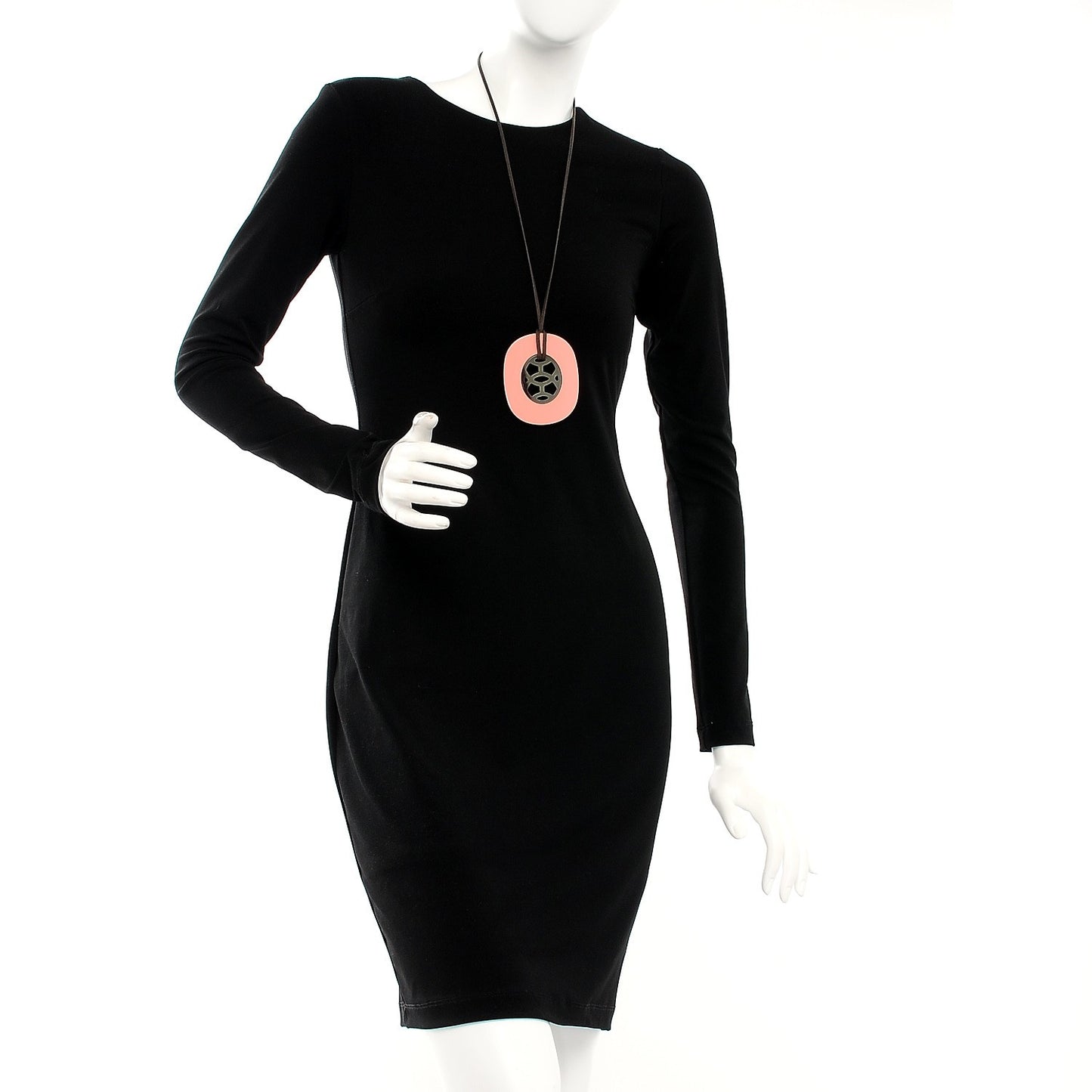Buffalo Horn Lacquer Lift Necklace GM Meringue