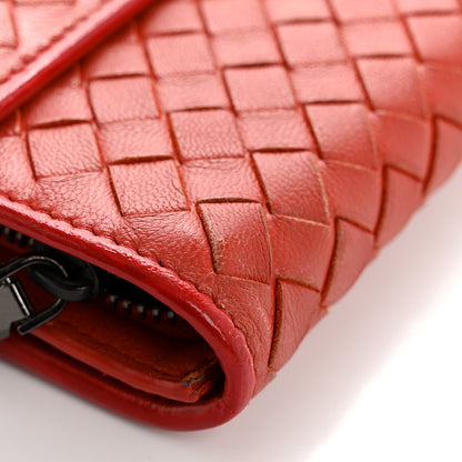 Bottega Veneta Nappa Intrecciato Continental Wallet Red 9 of 14