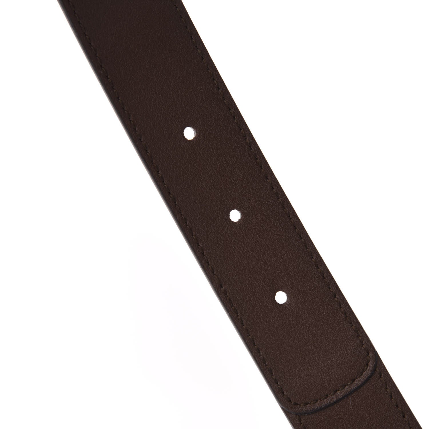 Gucci GG Supreme Monogram Matte Plutone Calfskin Double G 30mm Belt 75 30 Beige Ebony New Acero 5 of 5