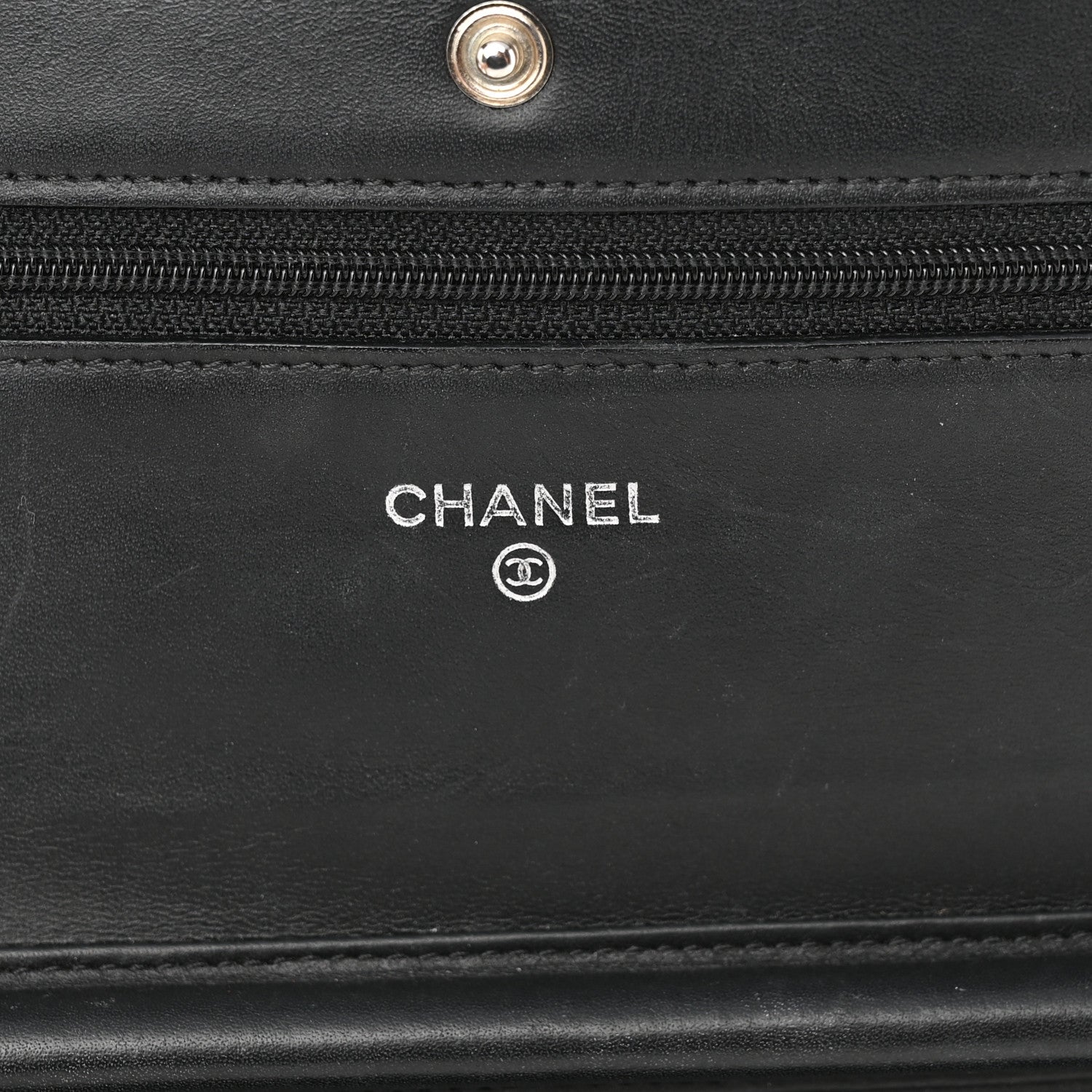 Chanel Patent Quilted Wallet On Chain WOC Black 6 of 11