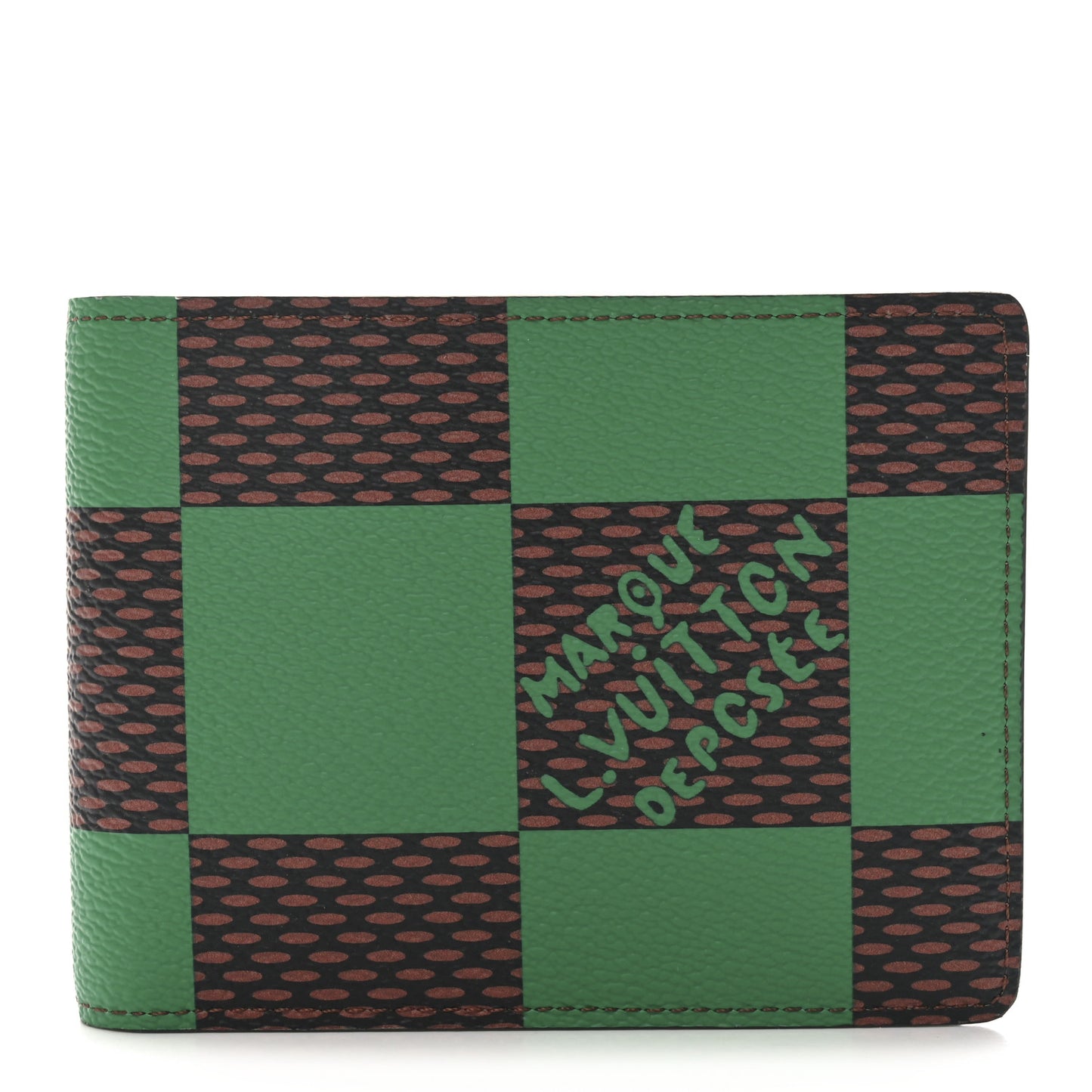 Damier Pop Multiple Wallet Green