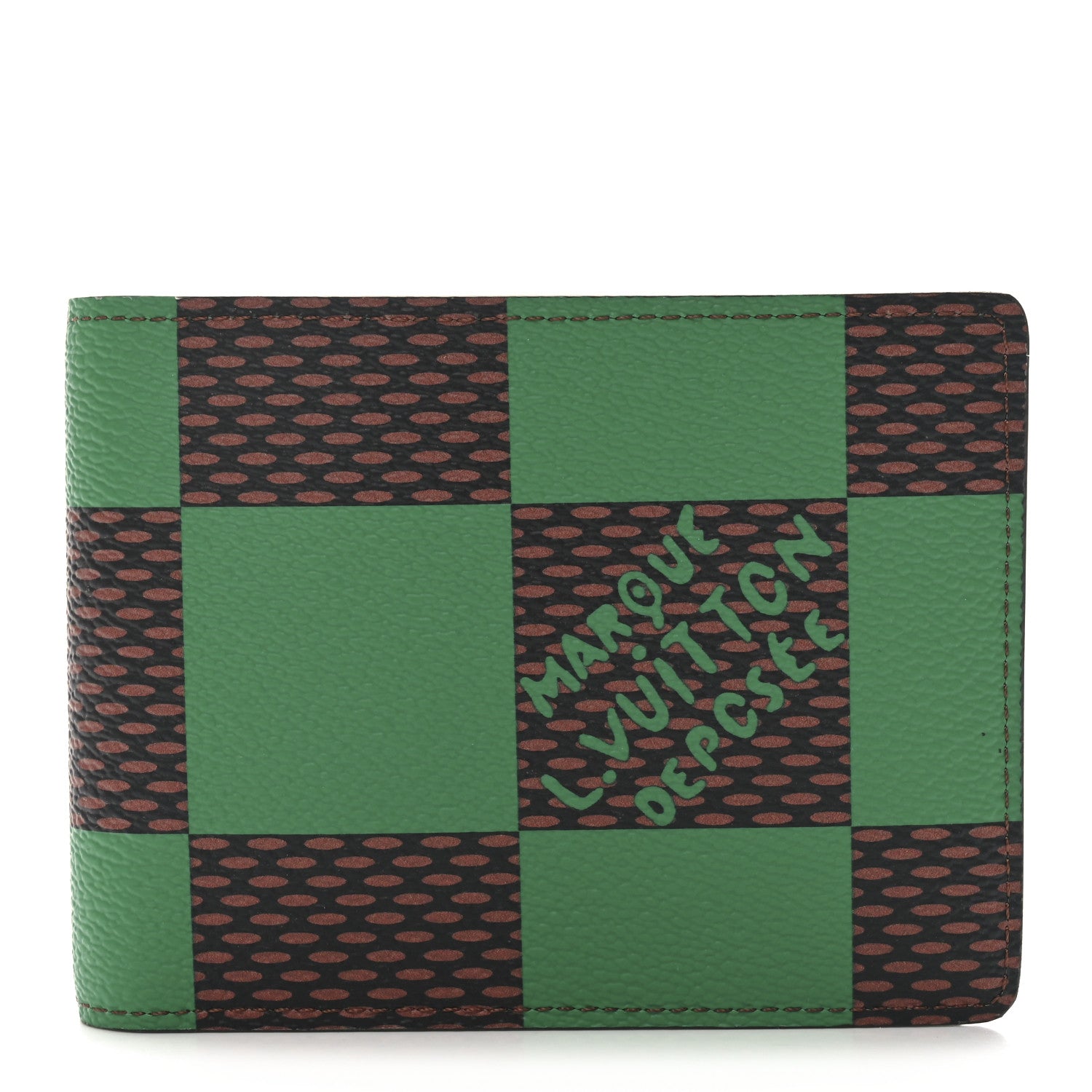 Louis Vuitton Damier Pop Multiple Wallet Green 1 of 6