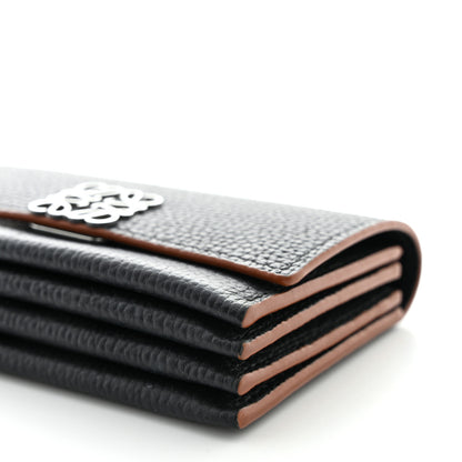 Loewe Grained Calfskin Anagram Gusset Wallet Black 8 of 12