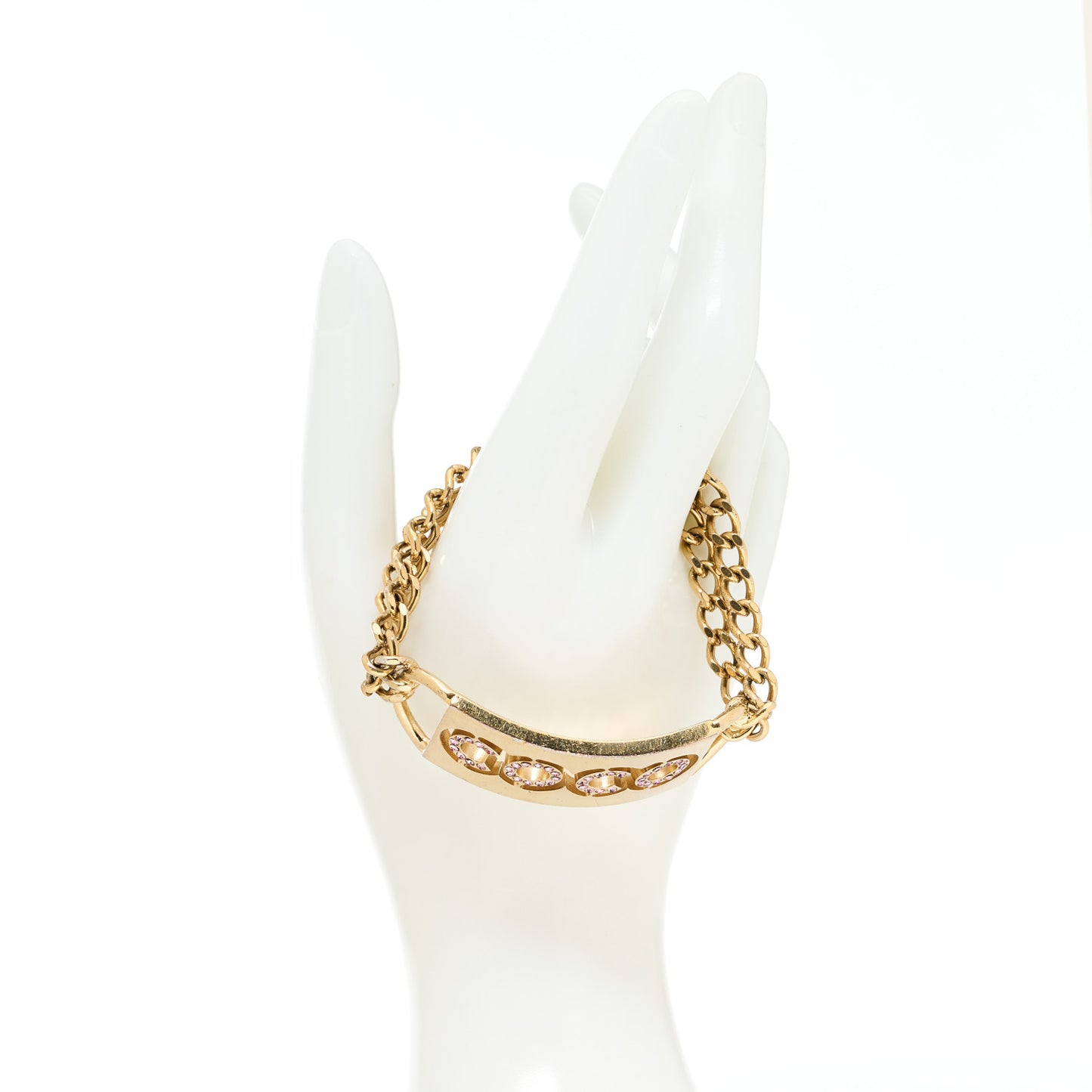 Crystal Coco Chain Bracelet Pink