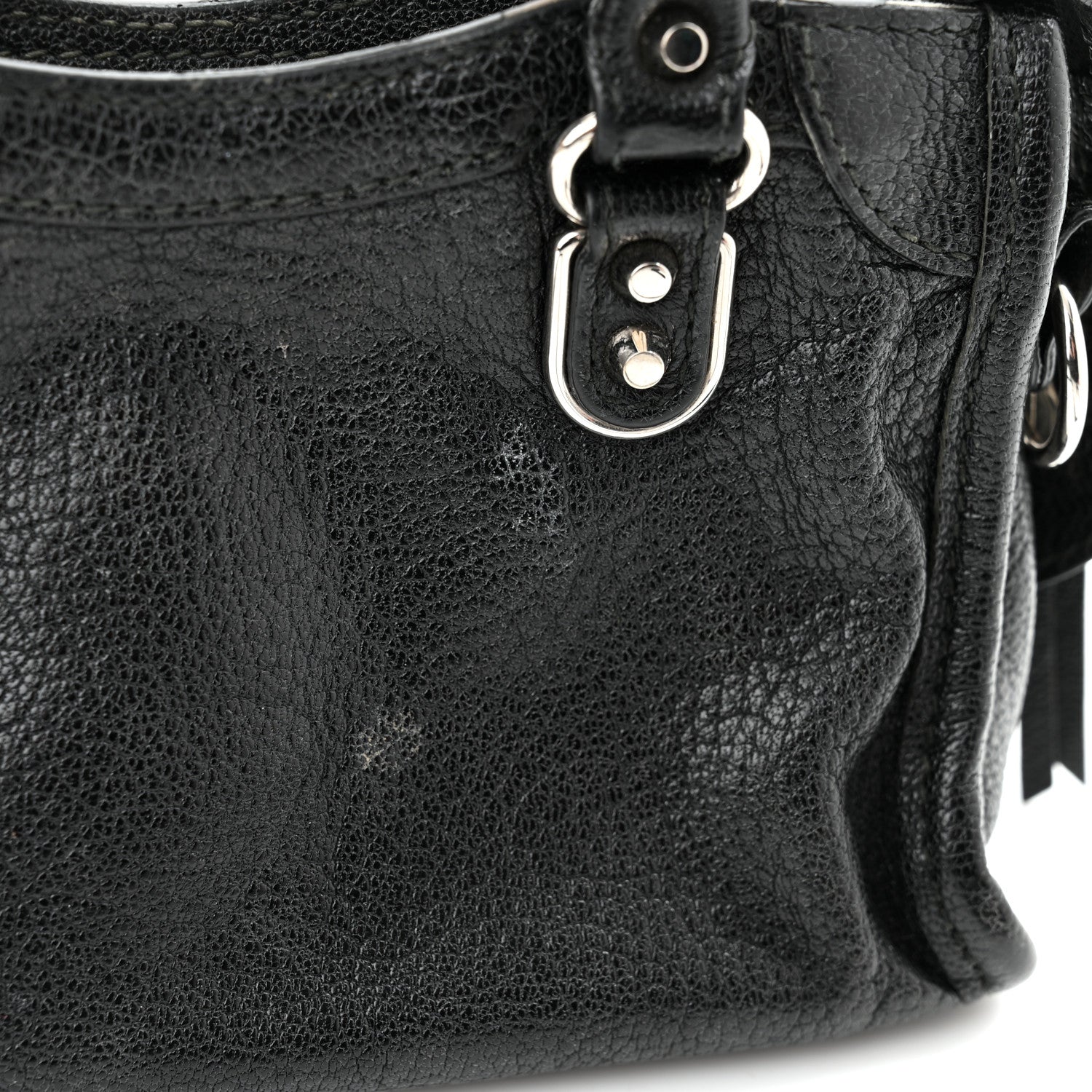 Balenciaga Chevre Silver Metallic Edge Hardware Nano City Black 11 of 11