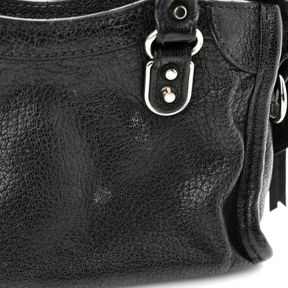 Balenciaga Chevre Silver Metallic Edge Hardware Nano City Black 11 of 11