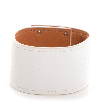 Hermes Epsom Kelly Dog Cuff White 3 of 6