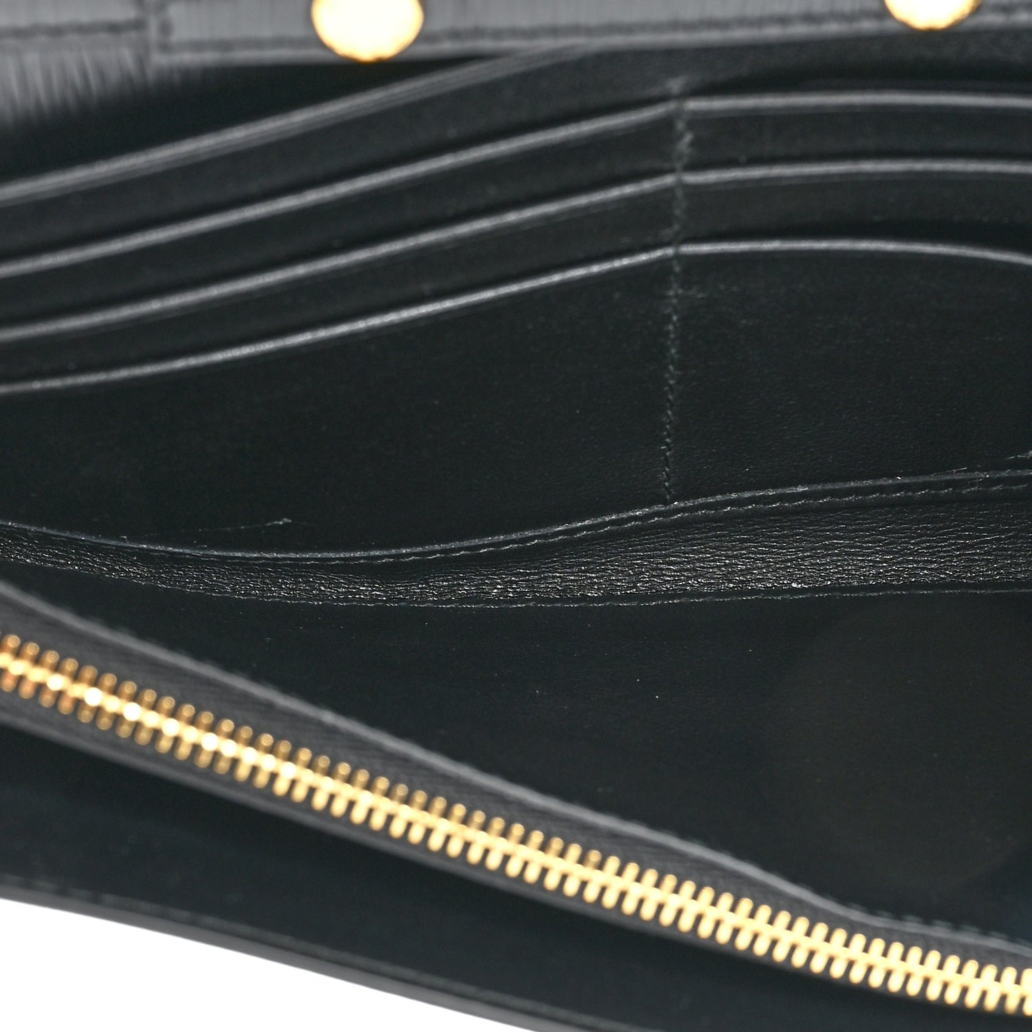 Vitello Move Metal Oro Chain Wallet Black