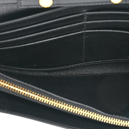 Prada Vitello Move Metal Oro Chain Wallet Black 8 of 10