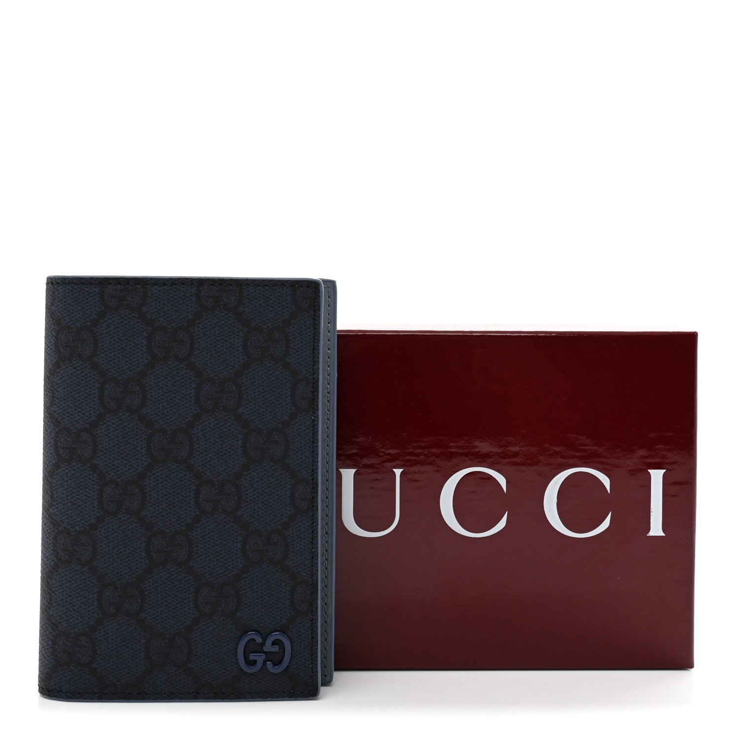Gucci GG Supreme Monogram Passport Case Dark Blue 8 of 8