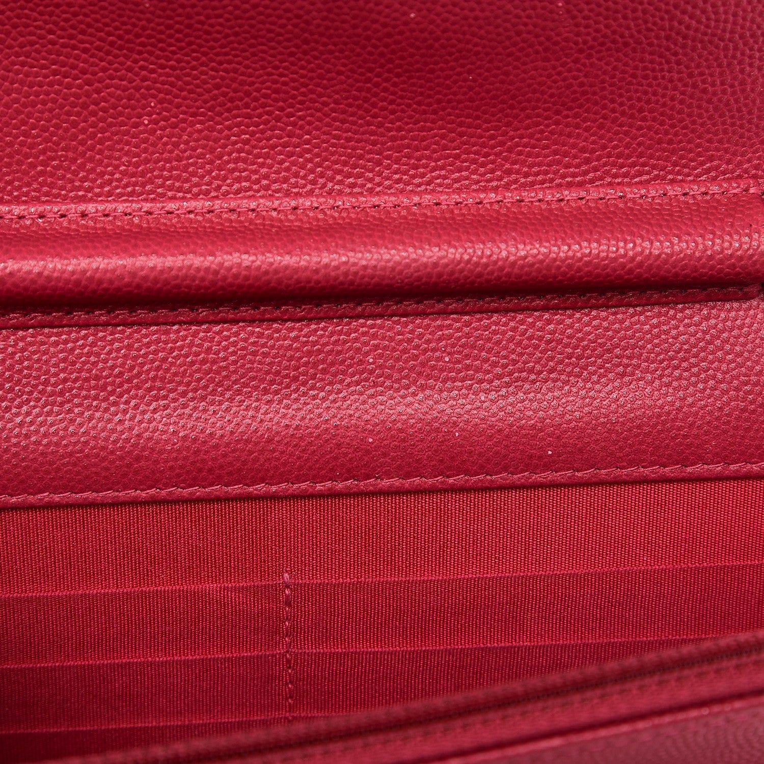 Chanel Caviar Quilted Boy Wallet On Chain WOC Fuchsia 9 of 14