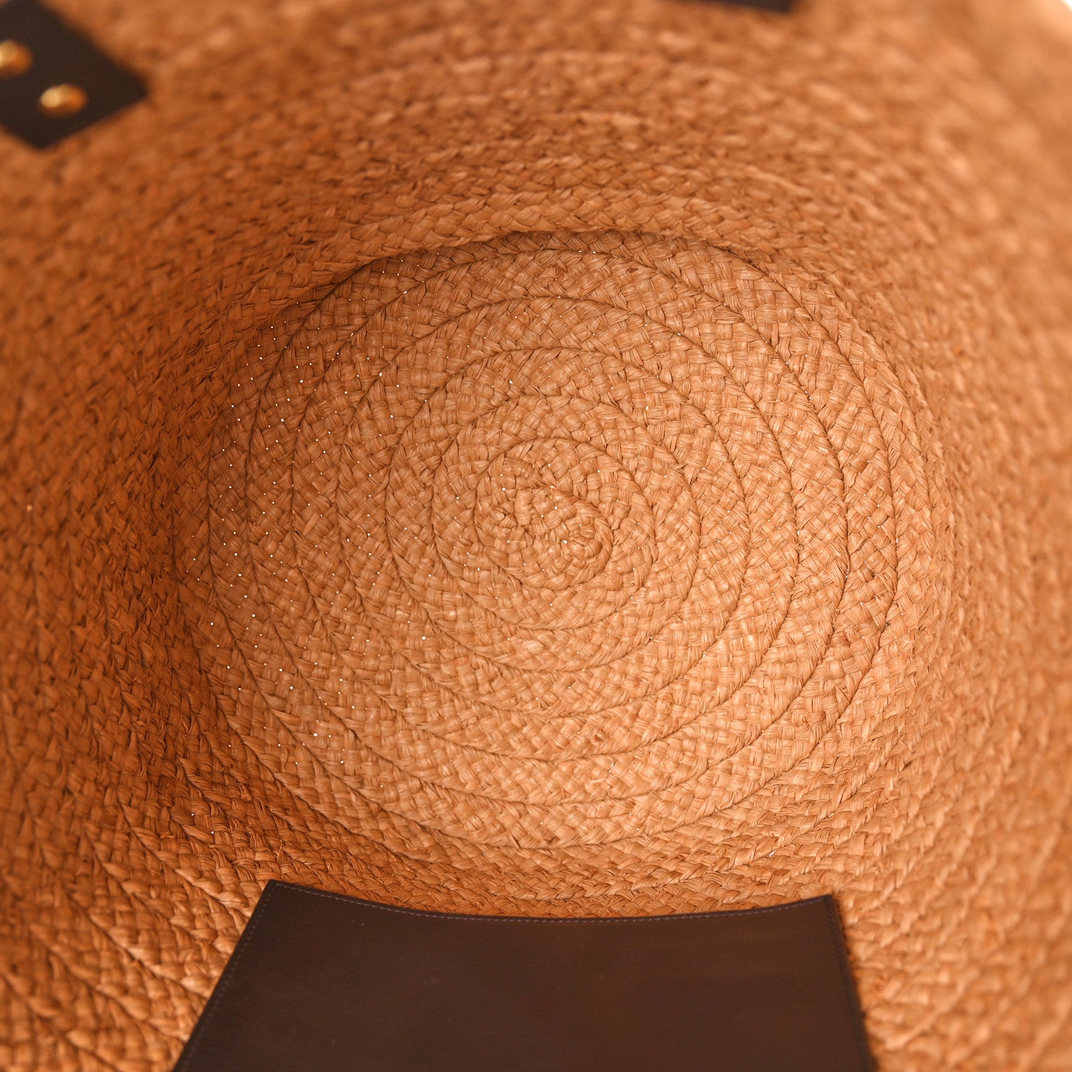 Saint Laurent Raffia Calfskin Medium Panier Tote 5 of 12