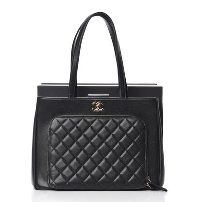 Chanel Caviar Quilted Large Business Affinity Shopping Bag Black 14 of 14