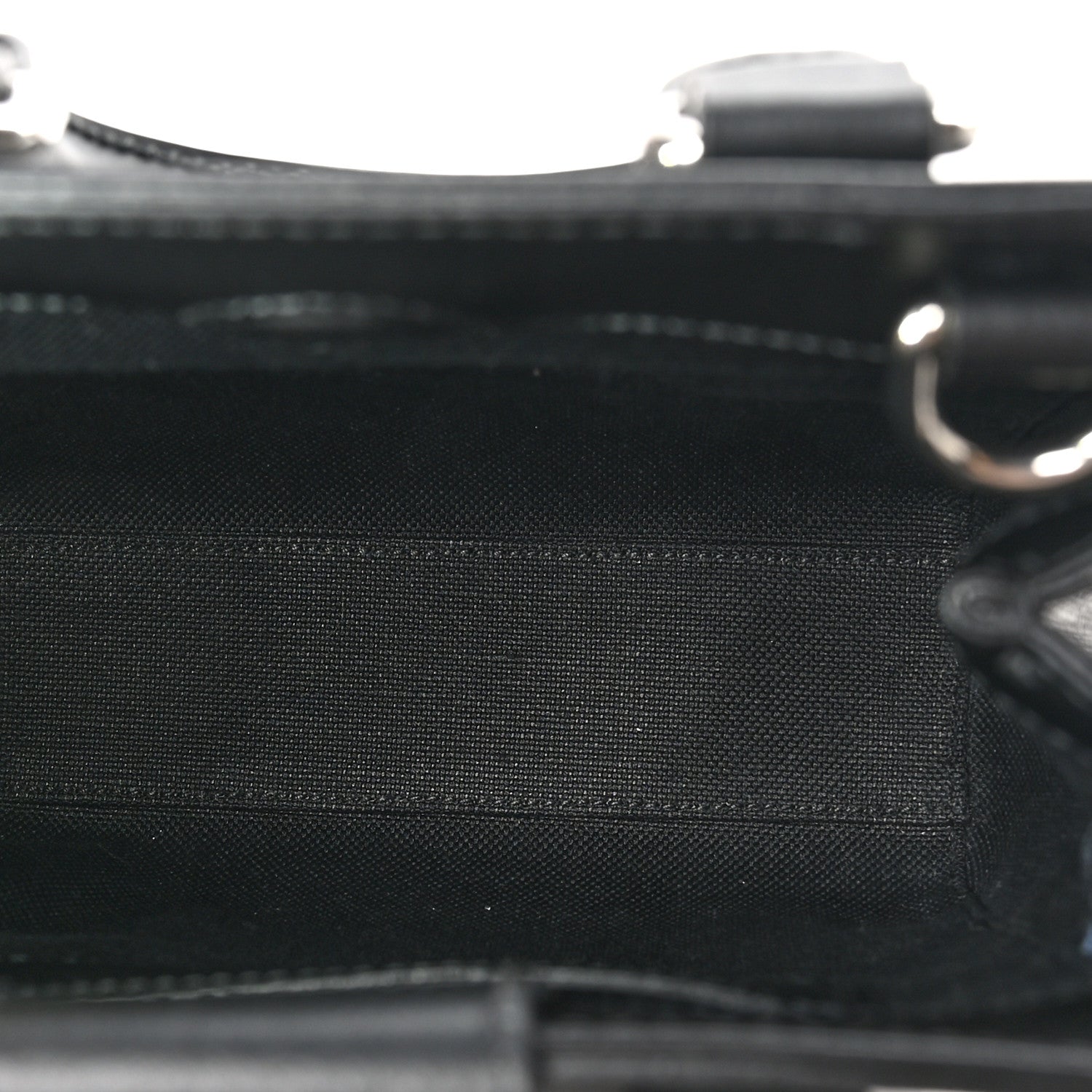Gucci GG Supreme Monogram Appia Calfskin Web Mini Tote Bag Black 5 of 10