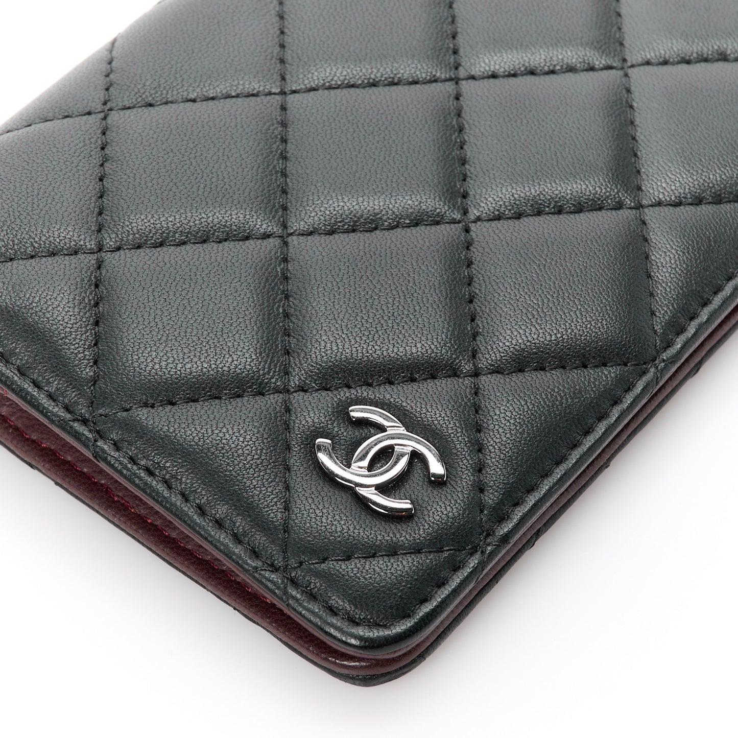 Lambskin Quilted Small Agenda Cover Black