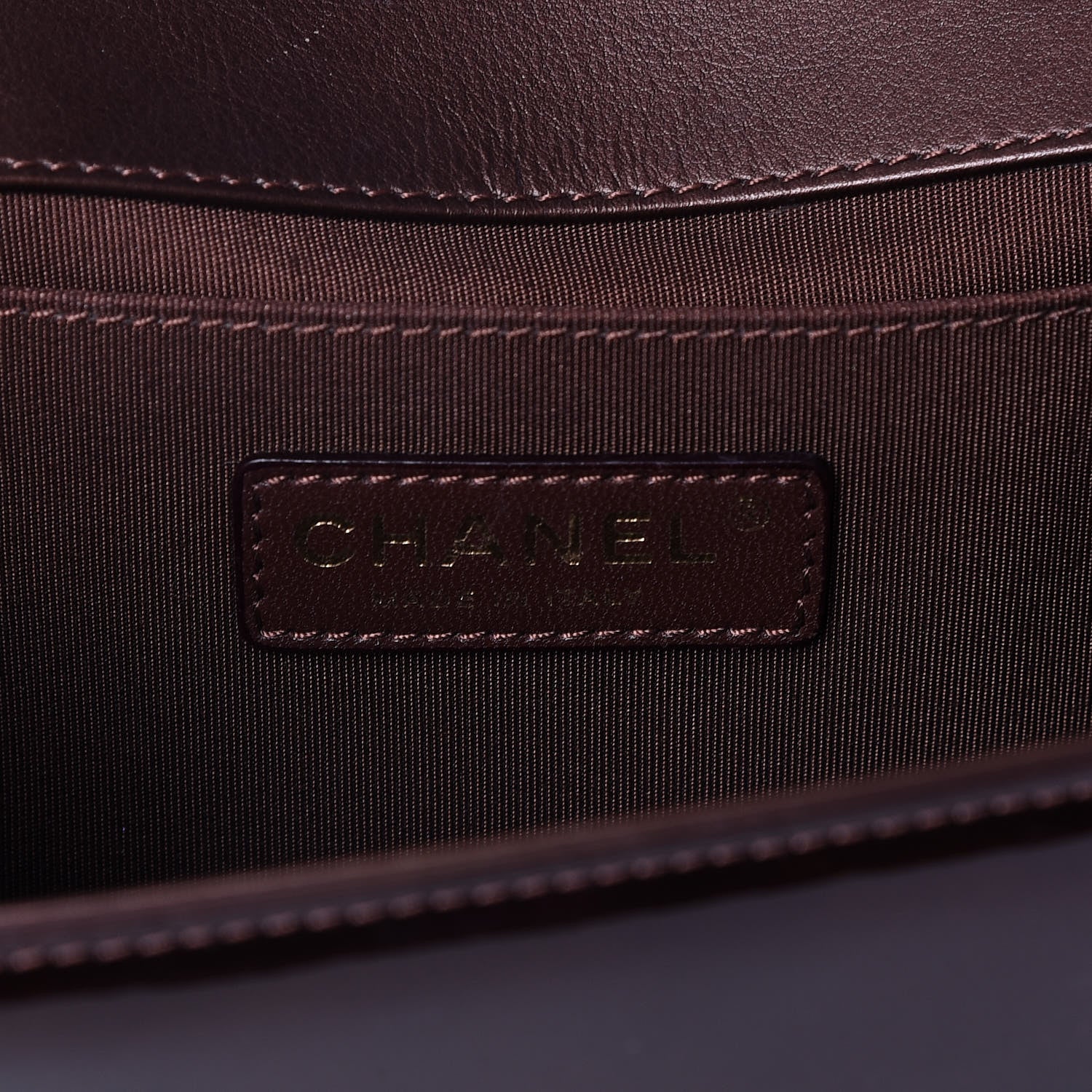 Chanel Metallic Patent Calfskin Quilted Medium Boy Flap Brown 6 of 9