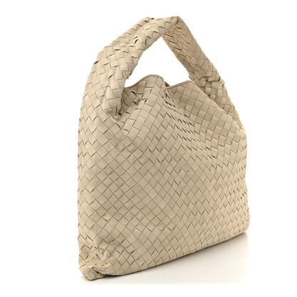 Bottega Veneta Suede Intrecciato Large Hop Ecru 3 of 10