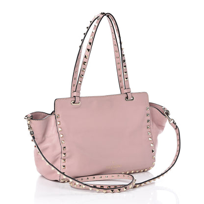 Valentino Garavani Vitello Small Rockstud Tote Pink 4 of 9