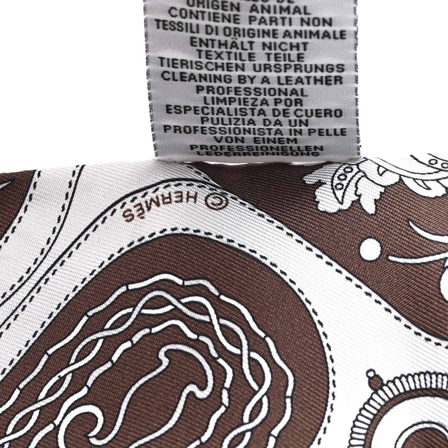 Hermes Silk Festival Des Amazones Bandana Fringed Twilly Craie Brun Craie Brun 4 of 4