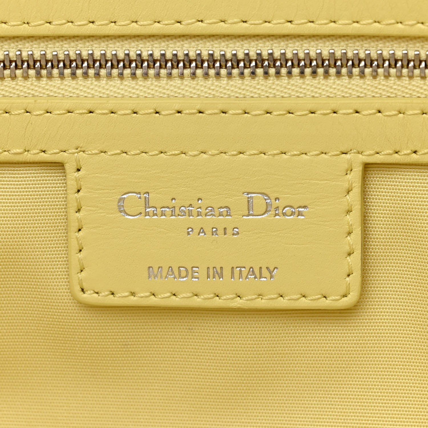 Christian Dior Coated Canvas Cannage Medium Panarea Tote Light Yellow 6 of 11