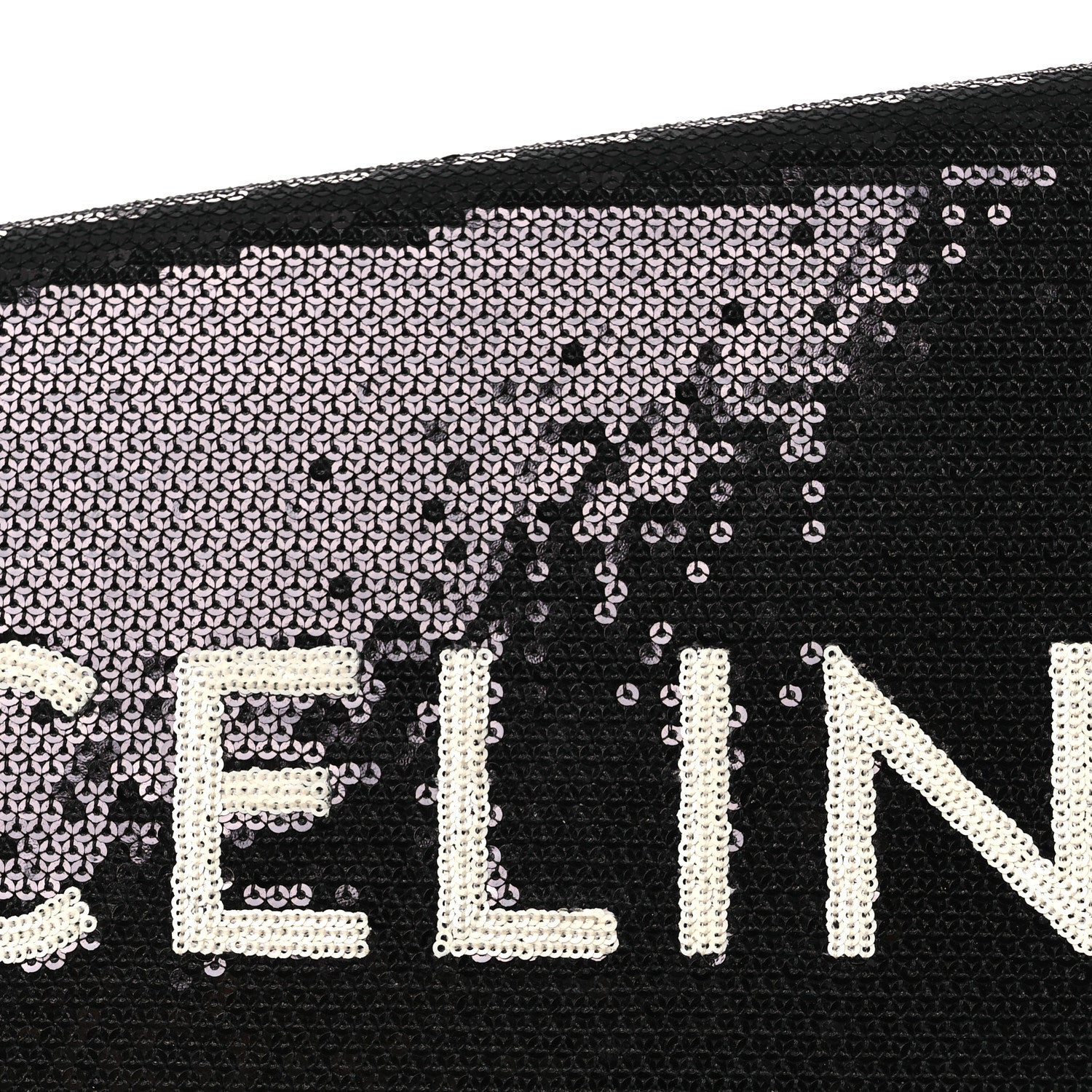 Celine Sequin Asymetric Clutch  Black White 8 of 10