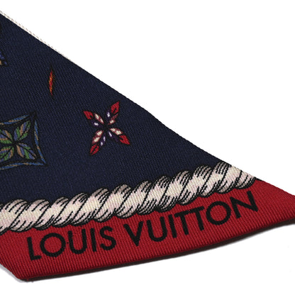 Louis Vuitton Silk Love Birds BB Bandeau Blue 3 of 4