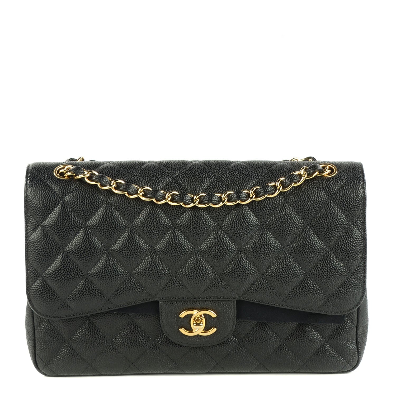 Chanel Caviar Quilted Jumbo Double Flap Black 1 of 8