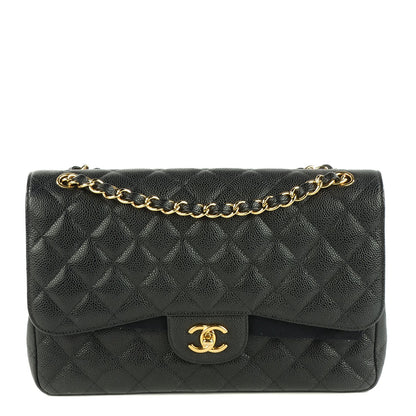 Chanel Caviar Quilted Jumbo Double Flap Black 1 of 8