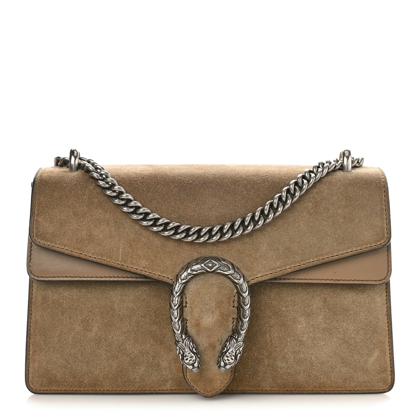 Suede Small Dionysus Shoulder Bag Taupe