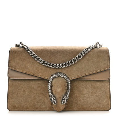 Gucci Suede Small Dionysus Shoulder Bag Taupe 1 of 8