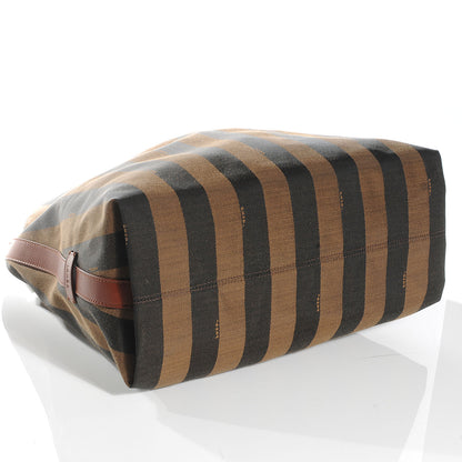 Fendi Pequin Cuoio Vegetale Large Hobo Tobacco Black Cuoio 4 of 8