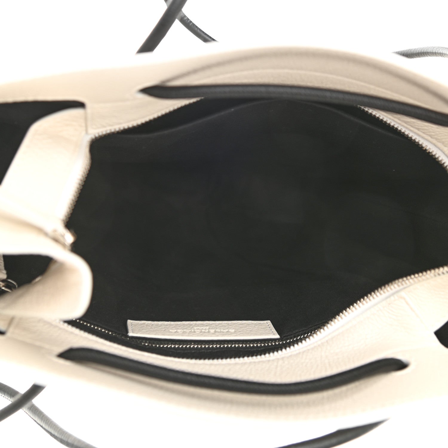Balenciaga Calfskin Medium Logo North South Shopping Tote White 5 of 9