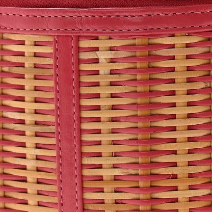 Chanel Glazed Calfskin Raffia Vanity Case Bag Pink 12 of 12