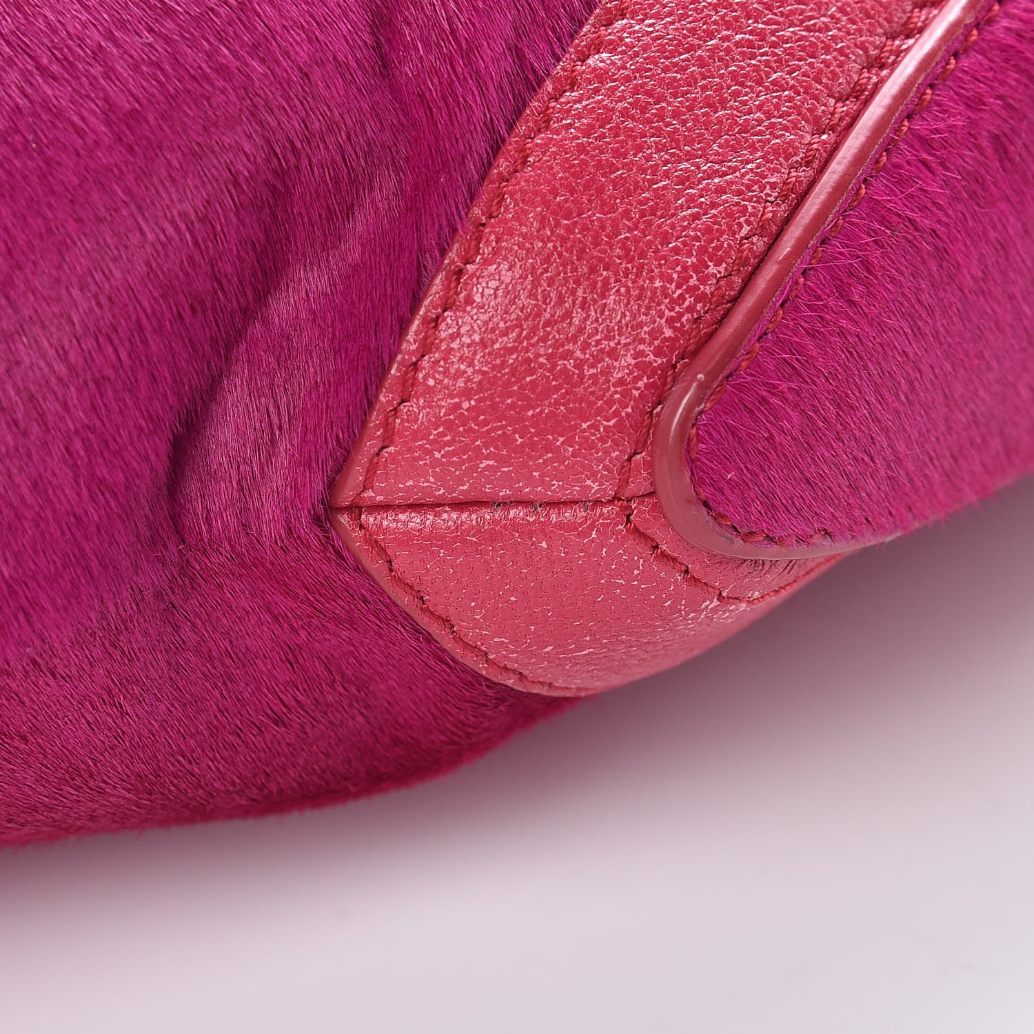 Alexander McQueen Calfskin De Manta Clutch Fuchsia 8 of 15
