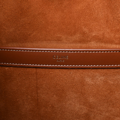 Celine Smooth Calfskin Cuir Triomphe Cabas Drawstring Tan 6 of 12