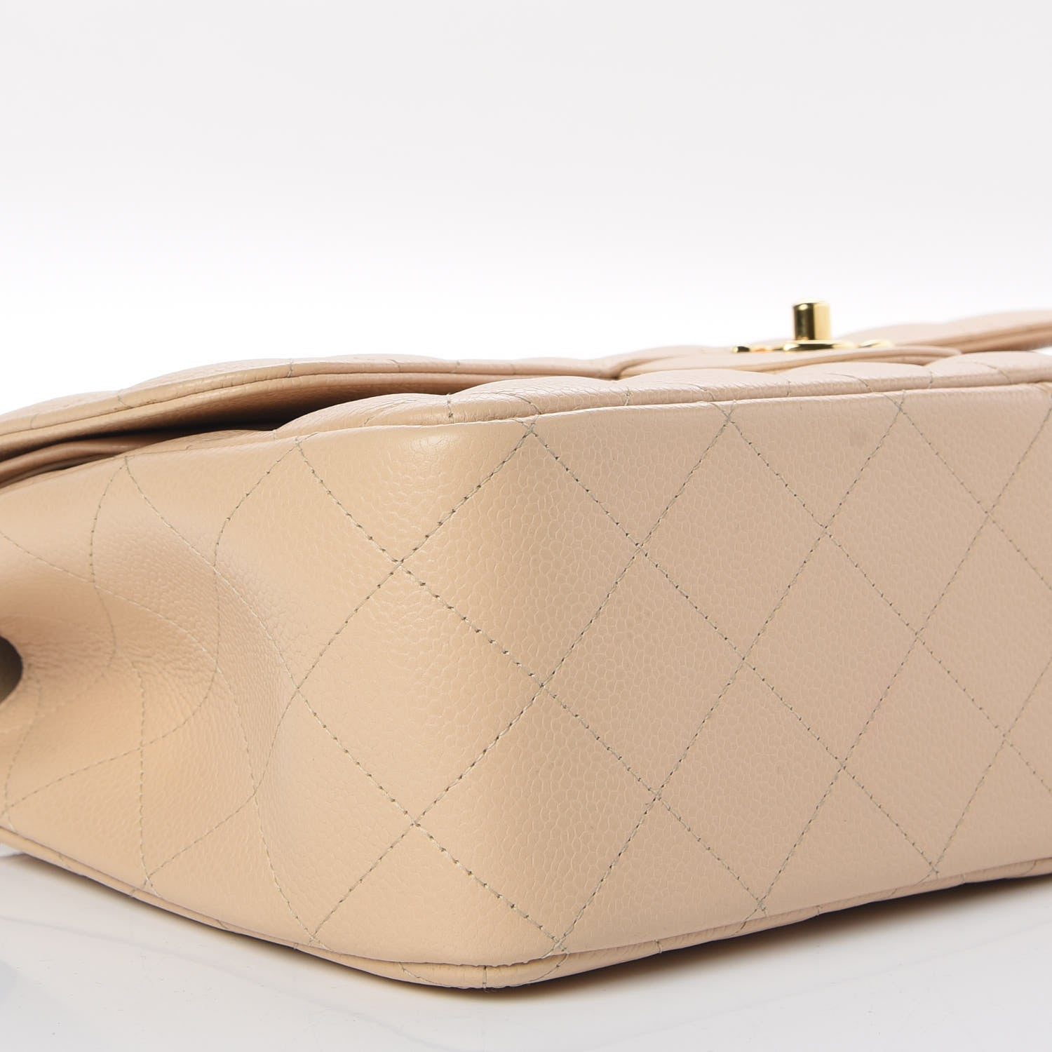 Chanel Caviar Quilted Jumbo Double Flap Beige Clair 5 of 10