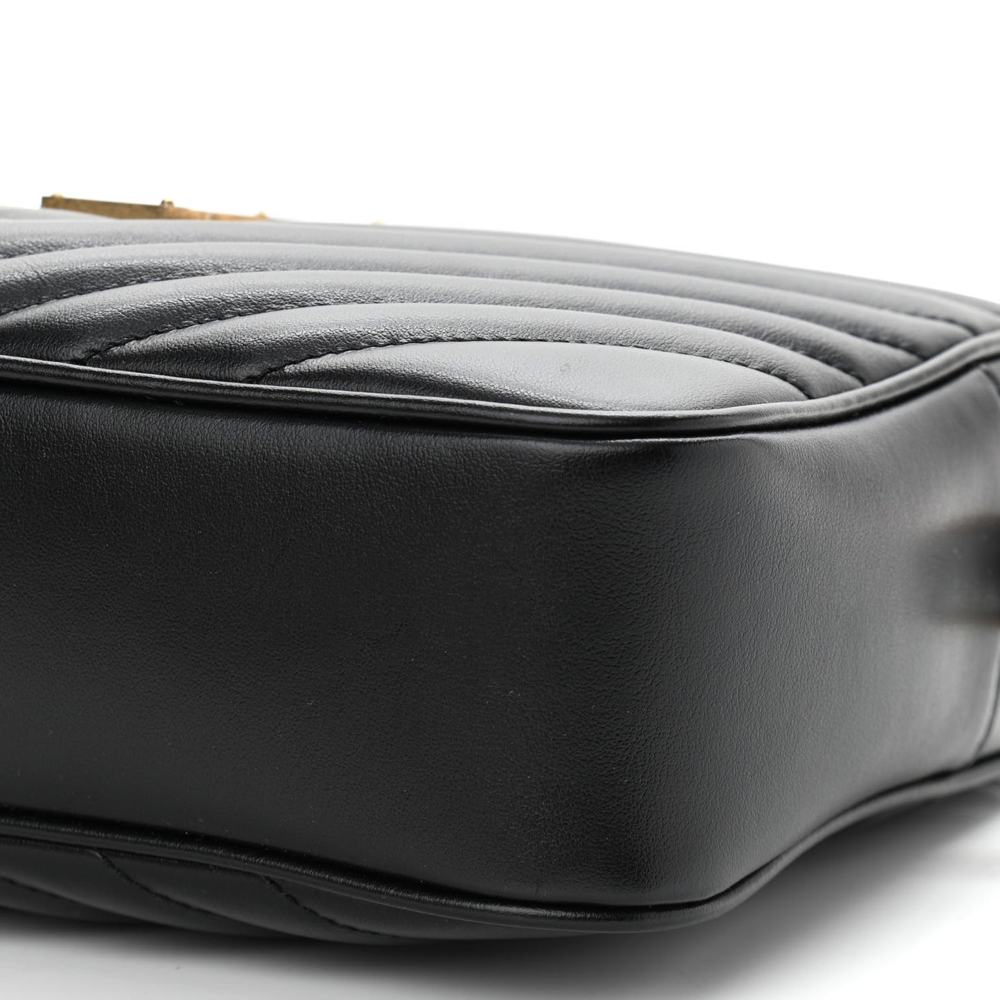 Calfskin Matelasse Monogram Lou Camera Bag Black