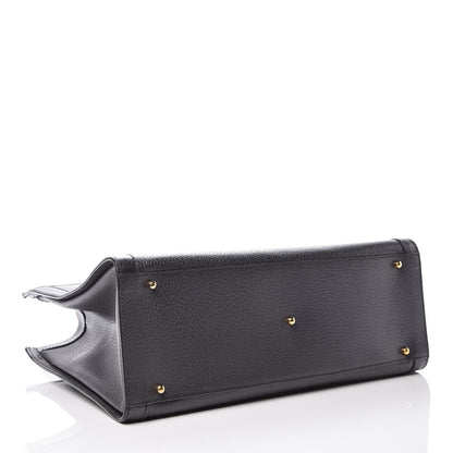 Gucci Calfskin Bamboo Top Handle Tote Dark Grey 4 of 17