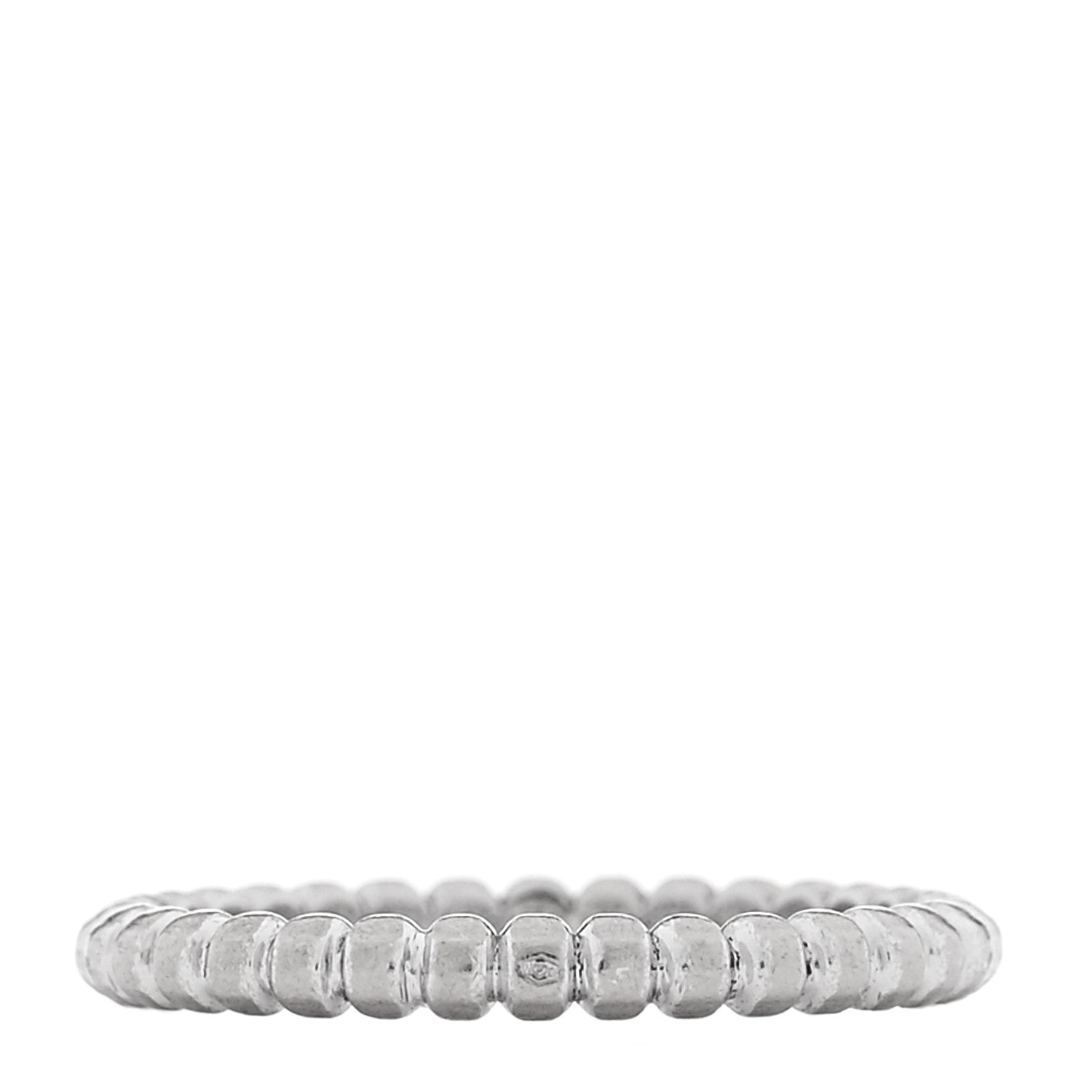 Van Cleef & Arpels 18K White Gold Small Perlee Ring 48 4.5 1 of 4