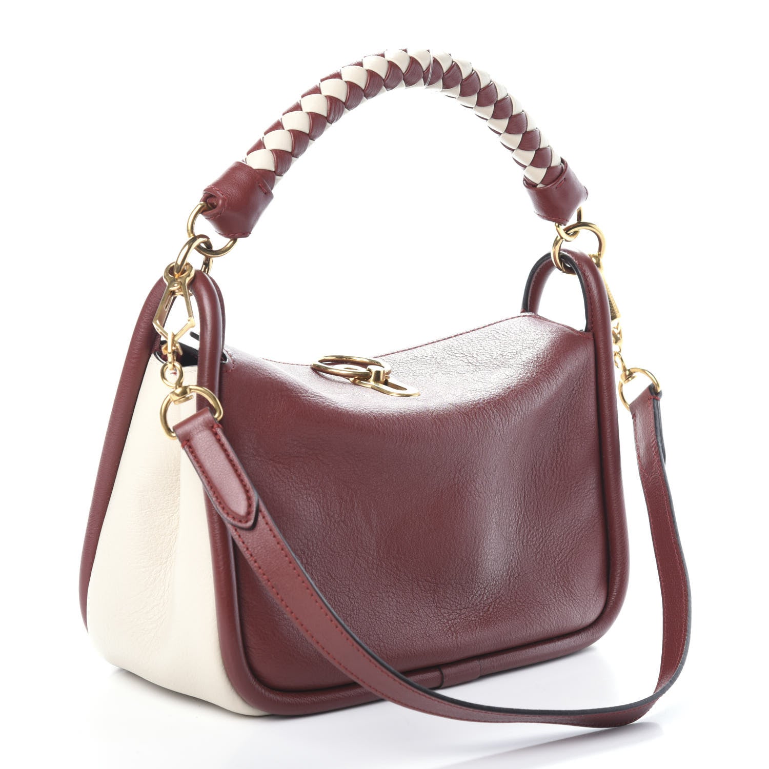 Mulberry Silky Calfskin Small Leighton Braided Venetian Red 3 of 9