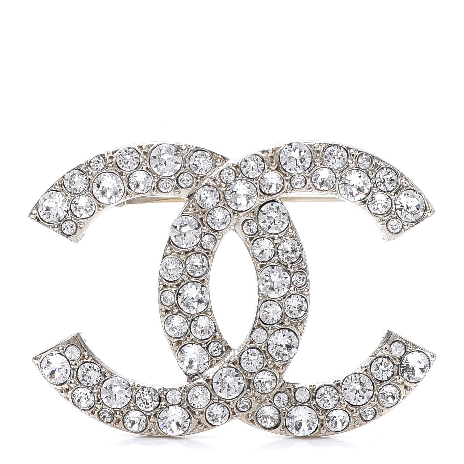 Chanel Crystal Palais Garnier CC Brooch Gold 1 of 5